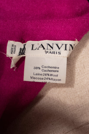 Lanvin Paris magenta wool midi dress