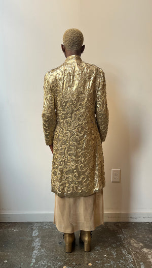 Larry Aldrich Gold Lame Embellished Jacket