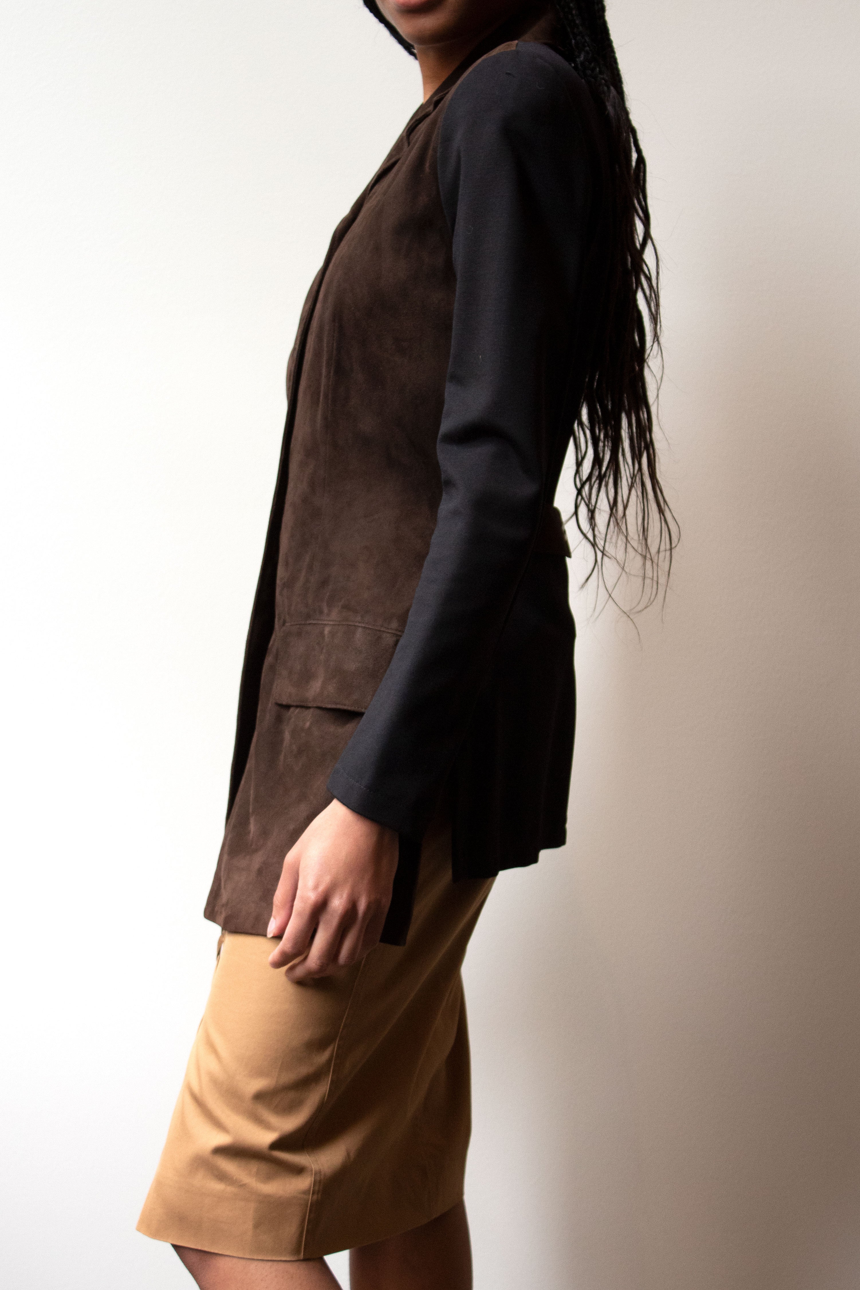 Karl Lagerfeld for Neiman Marcus brown suede jacket