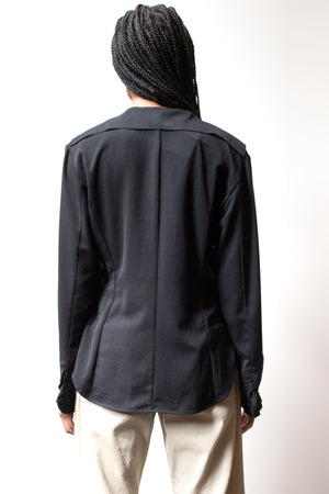 Matsuda black ruffle blouse