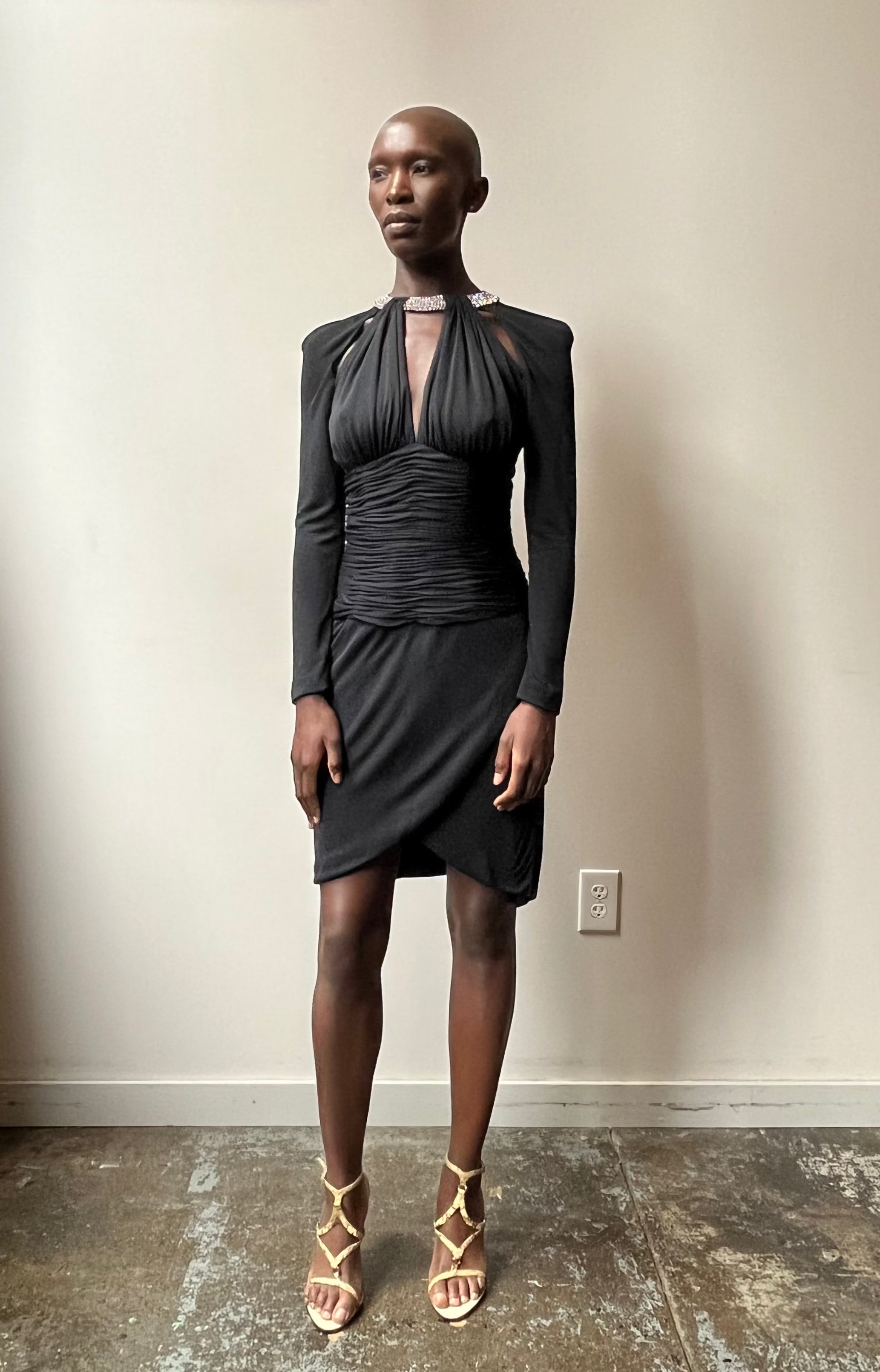 crepe jersey ruched dress ME+EM Fluid Crepe Jersey Ruched Maxi Dress Intense Orange - Women's - Fluid Crepe Jersey