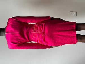 Vicky Tiel Couture Hot Pink Silk Ruched Dress Moore Vintage Archive Vicky Tiel Couture Hot Pink Silk Ruched Dress Moore Vintage Archive