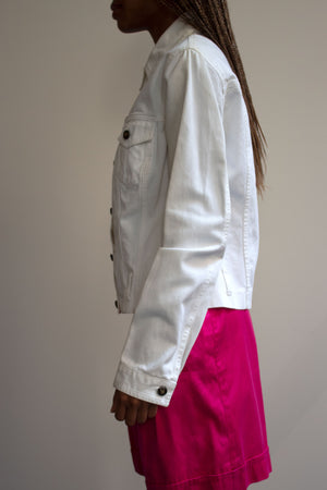 JPG Jean's white denim jacket