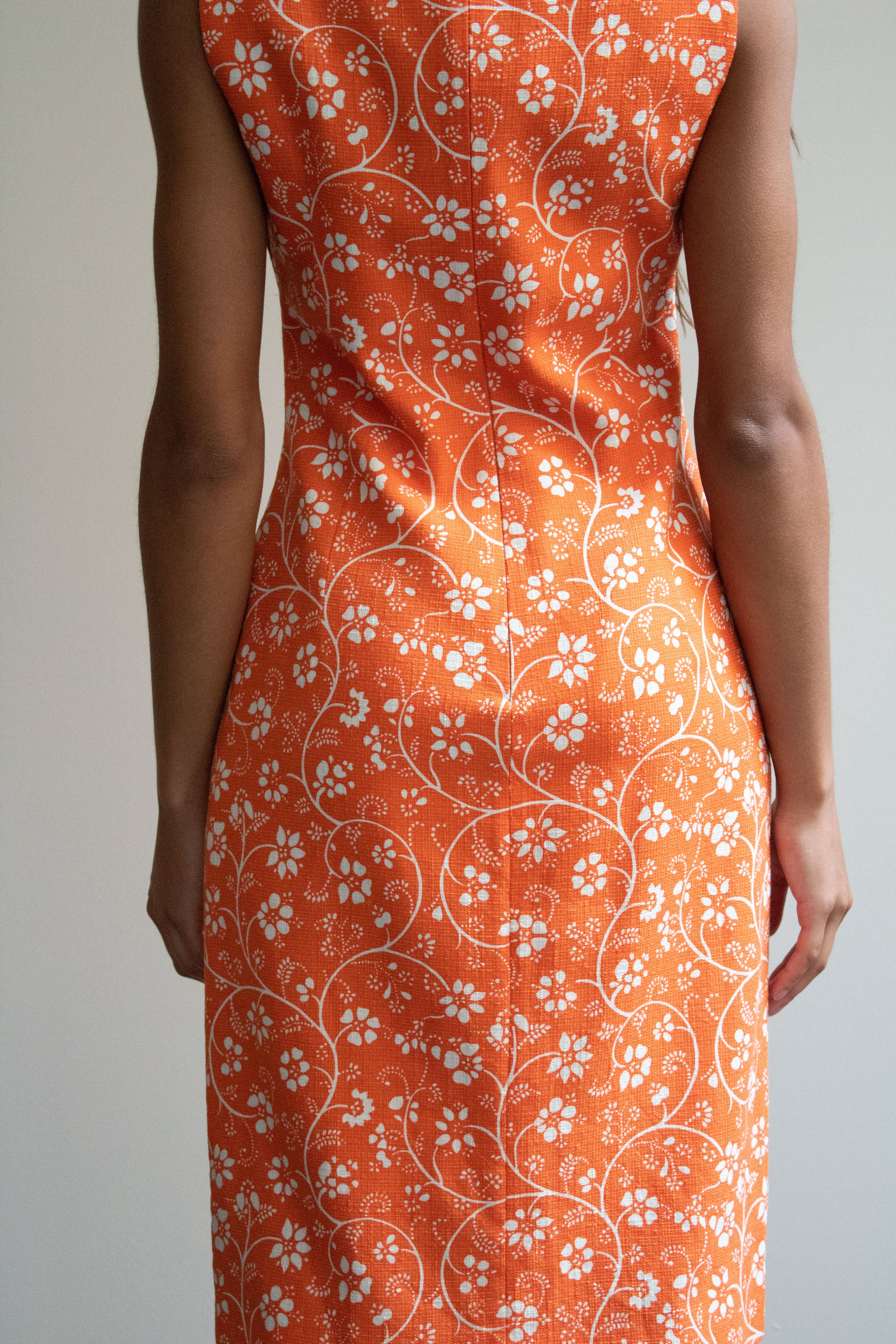 Gianni Versace Orange Cotton blend dress – Moore Vintage Archive Gianni Versace Orange Cotton blend dress – Moore Vintage Archive
