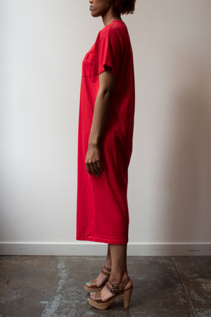 Ralph Lauren Solid Red Shirt Dress