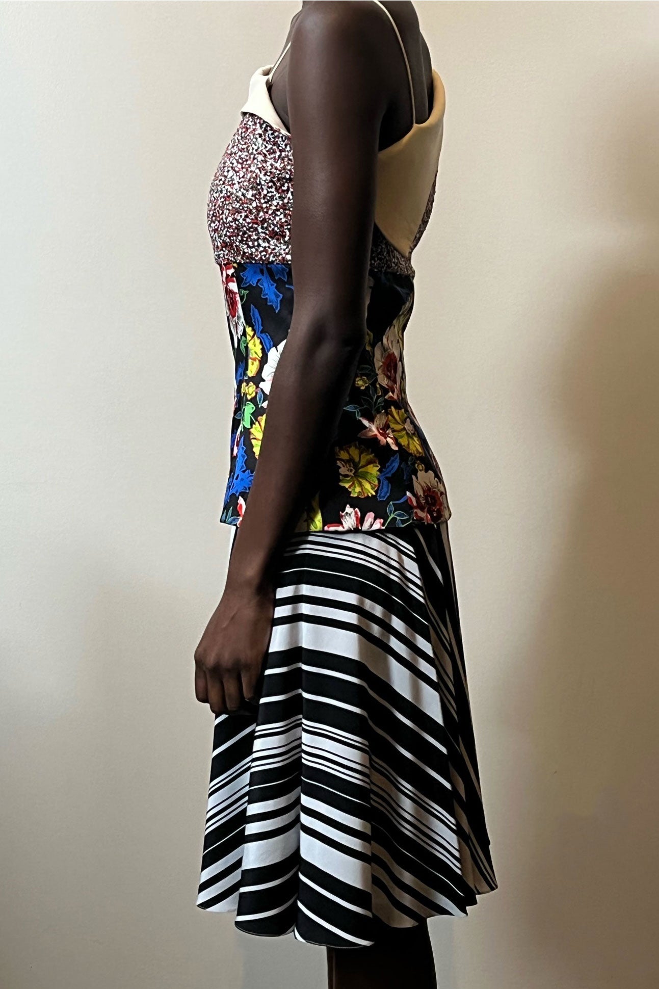 Raf Simons for Christian Dior multicolor silk dress