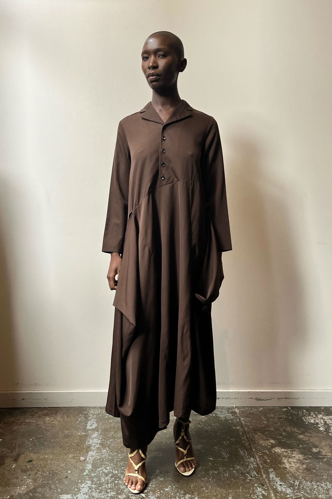 Tricot Comme des Garcons brown wool maxi dress Moore Vintage Archive Tricot Comme des Garcons brown wool maxi dress Moore Vintage Archive