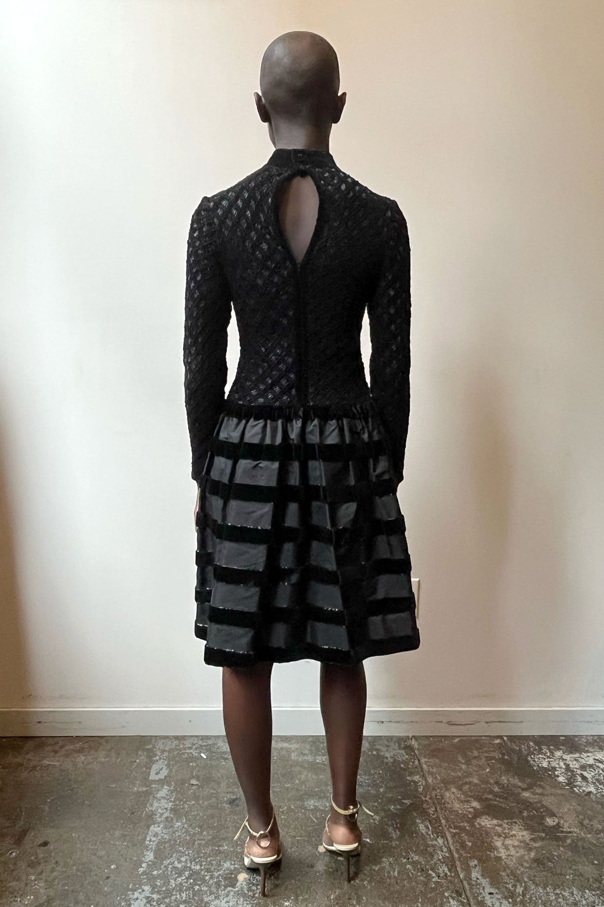 Courreges black woven drop-waist dress Moore Vintage Archive Courreges black woven drop-waist dress Moore Vintage Archive