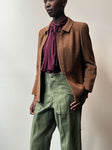 Chanel brown tweed wool blend blazer