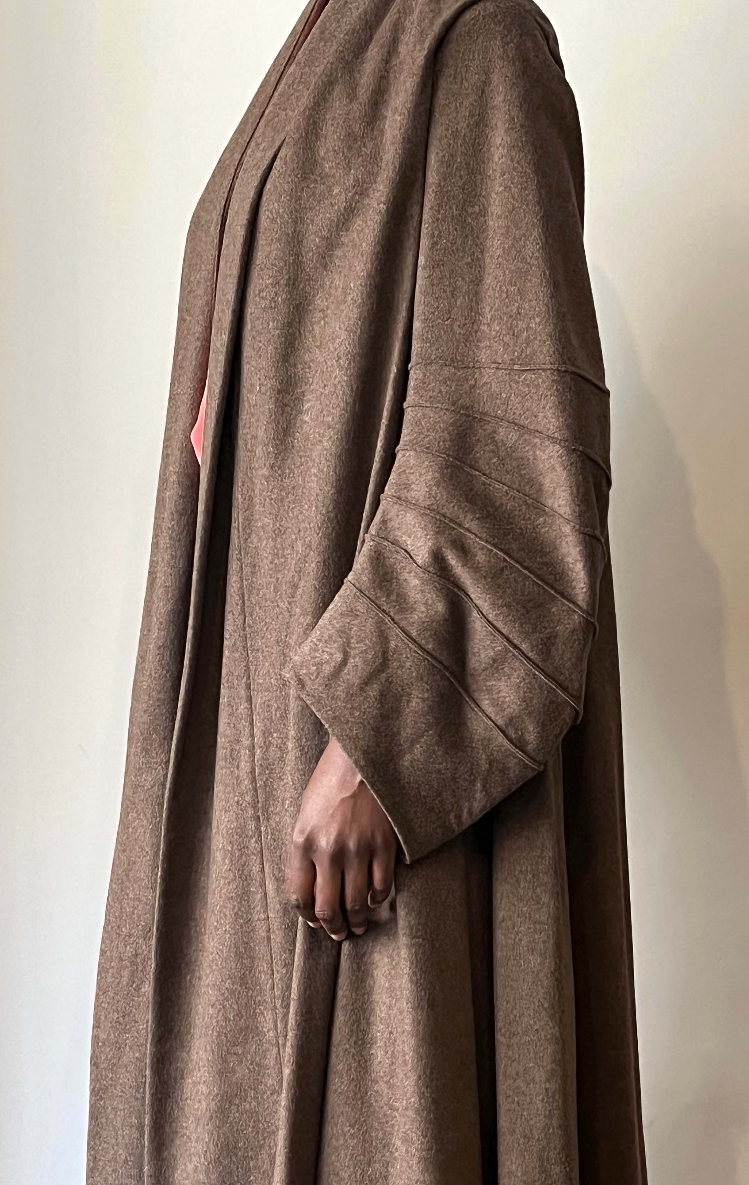 Claude Montana brown alpaca blend hooded robe coat – Moore Vintage Archive